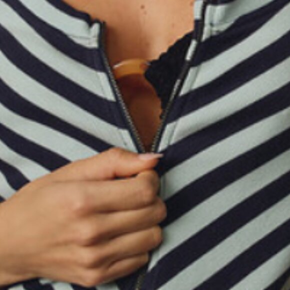 Brand New Anthropologie Maeve Front-Zip Scoop-Neck Blouse Top - Picture 6 of 15